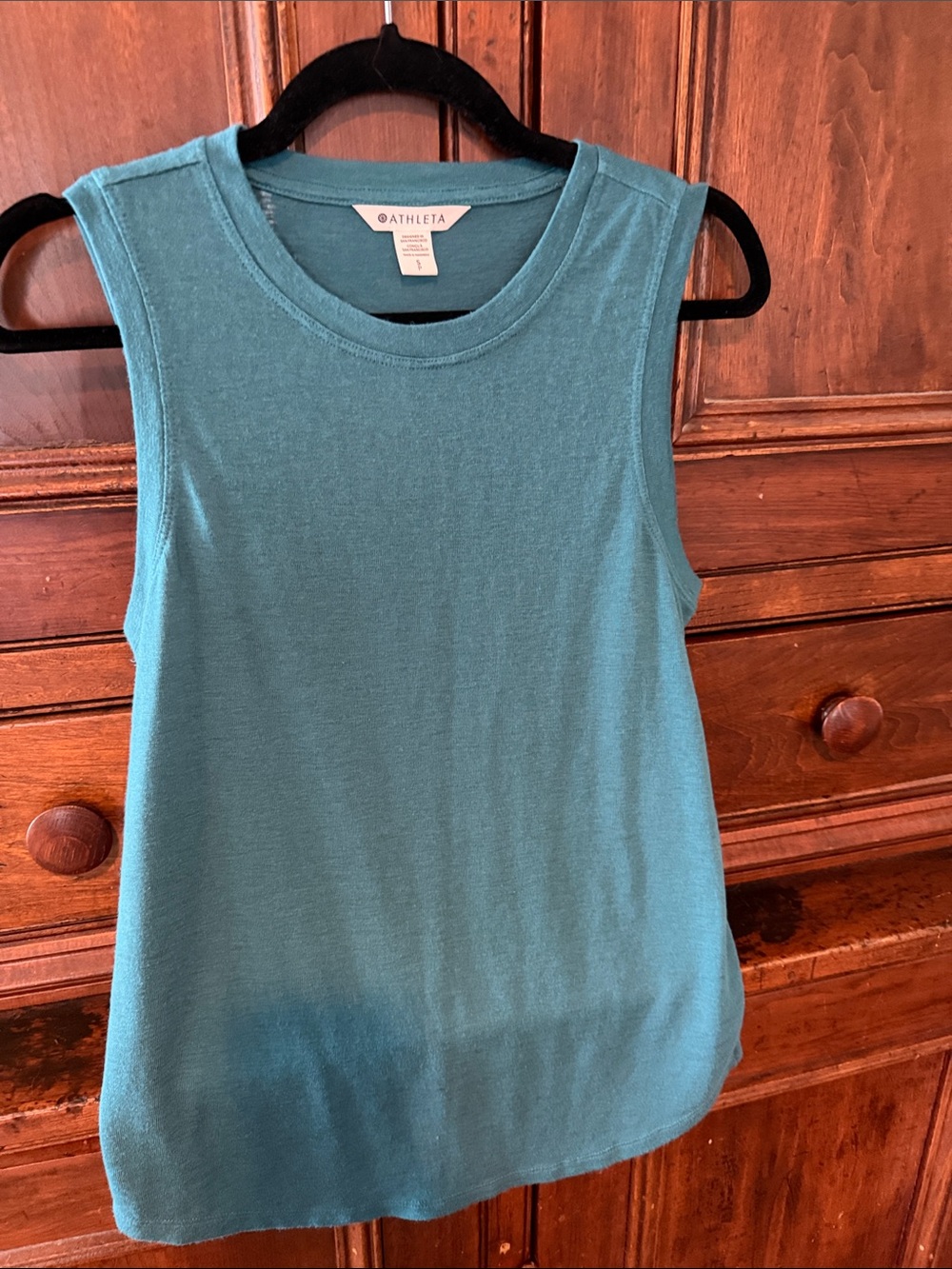 Athleta Teal Crewneck Muscle Tank